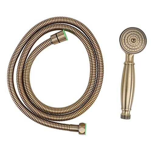 Operitacx 1Stück Retro Duschkopf Messing Hochdruck Duschspray Elegante Handbrause für Badezimmer Einfache Installation Langlebig und Kompakt mit Schlauch von Operitacx