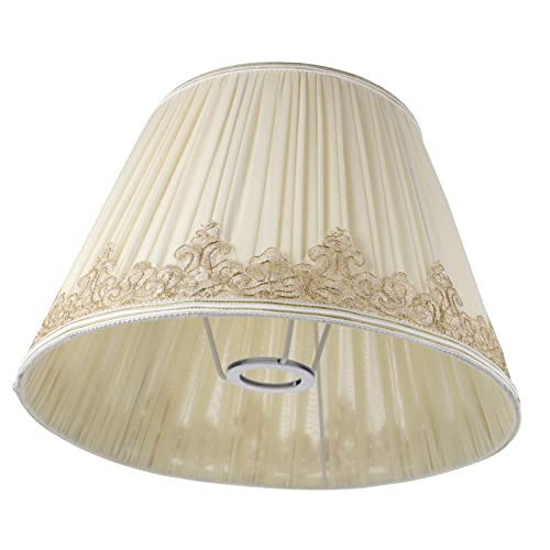 Operitacx 1Stück Stoffkunst Lampenschirm Elegante Lampenabdeckung für Tischlampen Installieren für Schlafzimmer und Wohnzimmer Warmes Licht für Gemütliche von Operitacx