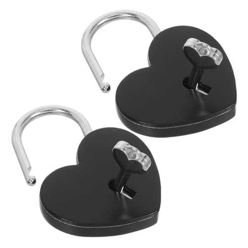 Operitacx 2 Herz-schloss mit Schlüssel Liebesschloss Herzförmig Sicherer Vintage Tagebuch-schloss für Schmuckkasten Notizbuch Reise Dekorationsschloss Operitacx 2 Herz-schloss mit Schlüssel Liebesschloss Herzförmig Sicherer Vintage Tagebuch-schloss für Schmuckkasten Notizbuch Reise Dekorationsschloss von Operitacx