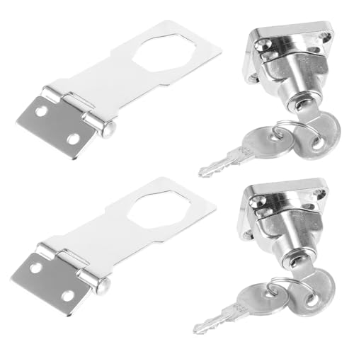 Operitacx 2 Sätze Edelstahl Sicherheits Türriegel mit Schlüssel Abschließbare Hasp Verriegelung für Schränke Einfache Montage Rostfrei Langlebig für Zuhause und Möbel Operitacx 2 Sätze Edelstahl Sicherheits Türriegel mit Schlüssel Abschließbare Hasp Verriegelung für Schränke Einfache Montage Rostfrei Langlebig für Zuhause und Möbel von Operitacx