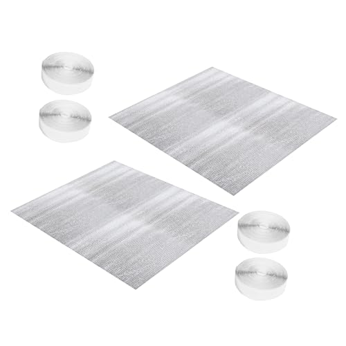 Operitacx 2 Sätze Isolierte Attikaventilator Abdeckung Aluminium Dachboden Lüftungsabdeckung Thermoabdeckung Ventilatorhaube Wetterfest Feuchtigkeitsregulierung Silber von Operitacx