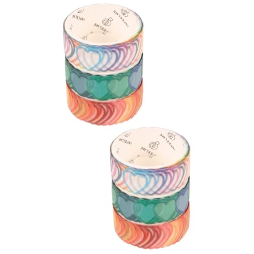Operitacx 2 Sätze Klebebandaufkleber Punkt Scrapbooking Doppelseitiges Klebeband Journal -notizbuch Notizen Schrott DIY Klebeband Selbstklebende DIY-klebebänder Papier 3 Rollen * 2 Operitacx 2 Sätze Klebebandaufkleber Punkt Scrapbooking Doppelseitiges Klebeband Journal -notizbuch Notizen Schrott DIY Klebeband Selbstklebende DIY-klebebänder Papier 3 Rollen * 2 von Operitacx