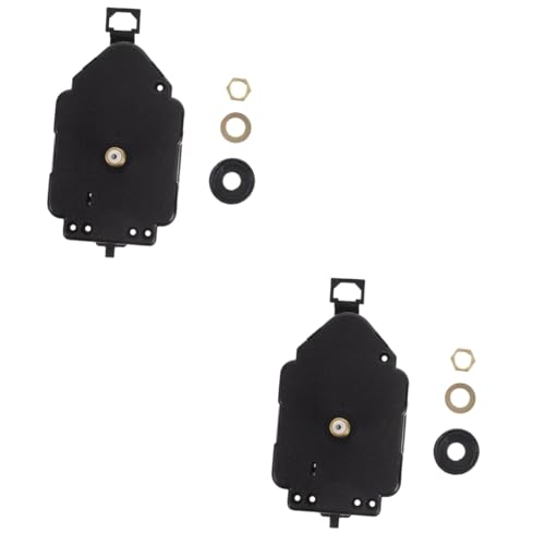 Operitacx 2 Sätze Schaukelbewegung Silent-Clock-Ersatzmechanismus Motor Pendeluhrmechanismus Bausatz Uhrwerk Leise wanduhr Ersatzteile für Pendel Taktbewegungsmechanismus Plastik Schwarz von Operitacx