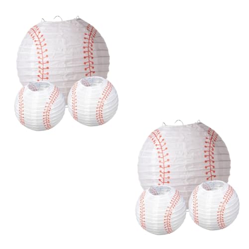Operitacx 2 Sätze Sportliche Baseball Papierlaternen Dekorative Tischlaternen Für Partys Kindergeburtstage Und Diy Projekte Weiß Faltbare Lampions 3 Stück * 2 Operitacx 2 Sätze Sportliche Baseball Papierlaternen Dekorative Tischlaternen Für Partys Kindergeburtstage Und Diy Projekte Weiß Faltbare Lampions 3 Stück * 2 von Operitacx