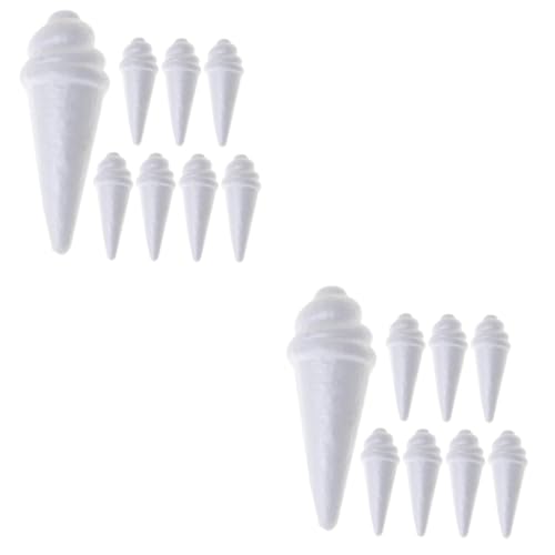 Operitacx 2 Sätze Teiliges DIY Foam Eiscreme Modell Unvollendete Formen Für Kreative Handwerksprojekte Leicht Zu Bemalen Dekorieren Für Zuhause Und Feste 8 Stücke * 2 von Operitacx