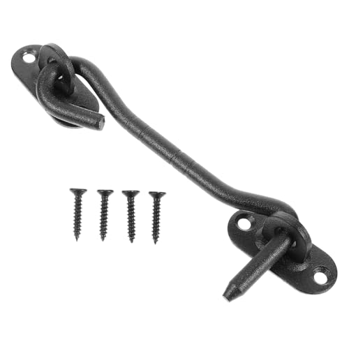 Operitacx 2 Sätze Teiliges Tür und Fensterriegel aus Rostfreiem Edelstahl Robust und Rostfrei Universeller Türriegel für Garage Schrank Badezimmer Langlebig und Pflegeleicht Schwarz Ovaler von Operitacx