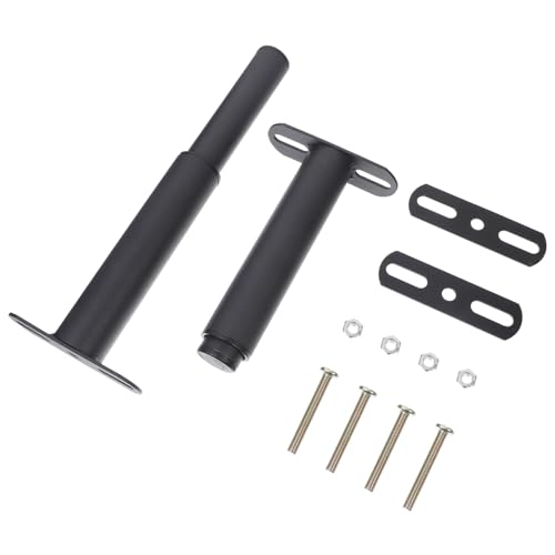 Operitacx 2 Sätze Verstellbare Möbelbeine Höhenjustierbare Schwarze Stützfüße Robuste Bettrahmen Mittelfüße für Sofa Schrank und Tisch Stabilisierende Möbelstützen von Operitacx