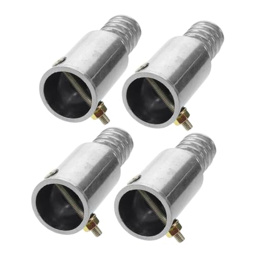 Operitacx 2 Satz Aluminium Gewindeadapter für Besenstiel Verlängerung Stabile Amerikanische Gewindeverbindung Kompatibel mit Metall Holz und Aluminiumstangen Verstärkte Fixierung für Garten von Operitacx