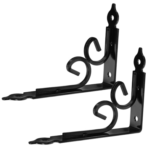 Operitacx 2 Stck. Wandregal Halterung Metall Regalhalterungen Regalstützen Langlebig Stabil für Holzregale Einfache Montage Platzsparend Schwarz Operitacx 2 Stck. Wandregal Halterung Metall Regalhalterungen Regalstützen Langlebig Stabil für Holzregale Einfache Montage Platzsparend Schwarz von Operitacx