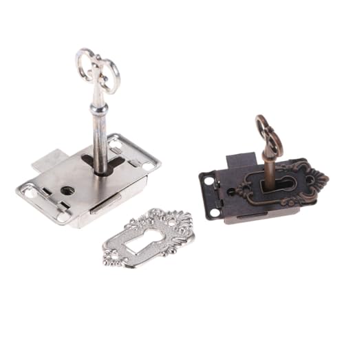 Operitacx 2 Stück Antikes Möbel Schloss mit Schlüssel Retro Schranktür Schlossriegel für Vintage Holzschrank Schmuck und Aufbewahrungsbox Dekorativ und Einfach zu Montieren Operitacx 2 Stück Antikes Möbel Schloss mit Schlüssel Retro Schranktür Schlossriegel für Vintage Holzschrank Schmuck und Aufbewahrungsbox Dekorativ und Einfach zu Montieren von Operitacx