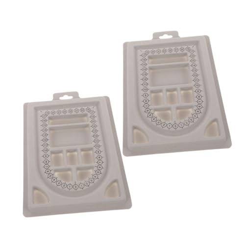 Operitacx 2 Stück Beflocktes Schmuck Design Board Rechteckiges Perlenbrett aus Robustem Kunststoff Kratzfeste Samtoberfläche Leichtes DIY Schmuckherstellungswerkzeug für Armbänder und von Operitacx