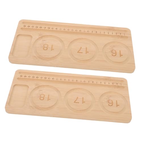 Operitacx 2stücke Perlenbrett Für Schmuckherstellung DIY-designmatte Mit Fächern Zum Sortieren Von Perlen Armbändern Und Halsketten Holztablett Für Bastelwerkzeug von Operitacx