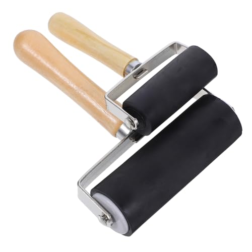 Operitacx 2 Stück Druckwalzen Set Teilig Gummiwalze mit Holzgriff Langlebig für Gleichmäßigen Farbauftrag Druckgrafiken Handroller für Stempeln und Kunsthandwerk Operitacx 2 Stück Druckwalzen Set Teilig Gummiwalze mit Holzgriff Langlebig für Gleichmäßigen Farbauftrag Druckgrafiken Handroller für Stempeln und Kunsthandwerk von Operitacx