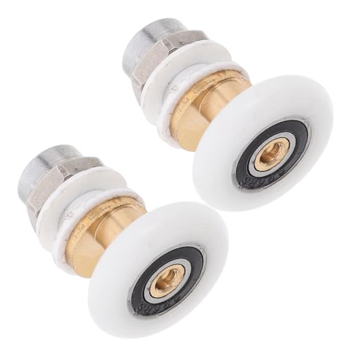 Operitacx 2 Stück Duschschiebetür Ersatzrolle Große Lagerung Glas schiebetürrolle Pulley für Badezimmer Glas schiebetüren Einfache Montage Langlebig und Reibungslos von Operitacx