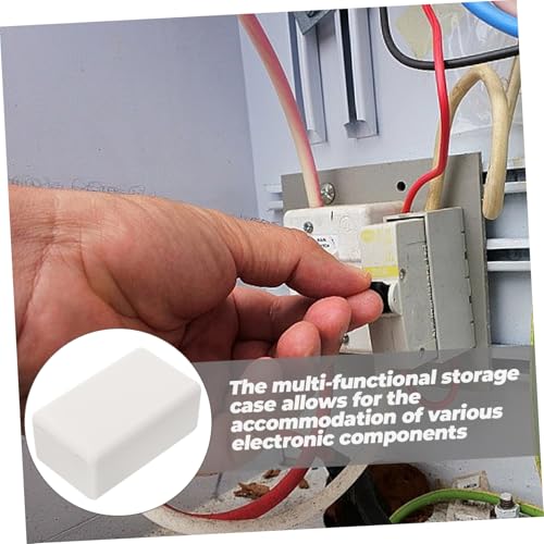 Operitacx 2 Stück Elektronische Projektbox Kunststoff Anschlussgehäuse Weiß Vielseitige Abzweigdose Einfache Montage Robustes Gehäuse für Stromkabel und Elektronik von Operitacx