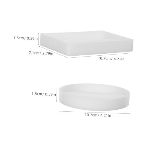 Operitacx 2 Stück Flexible Silikonform für Visitenkartenhalter Langlebige DIY Resin Name Card Stand Formen Benutzerfreundlich für Büro Dekoration und Handgefertigte Kunstprojekte von Operitacx