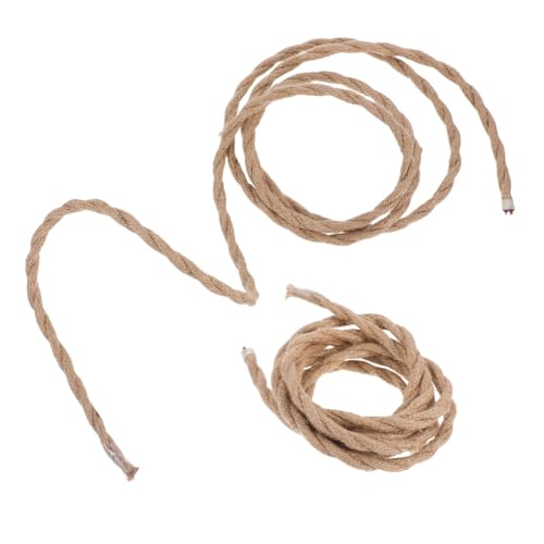 Operitacx 2 Stück Geflochtenes Lampenkabel aus Hanfseil Mm² Vintage Pendelleuchte Kabel für Kronleuchter Tischlampen Industrieelektrik Robust Langlebig von Operitacx