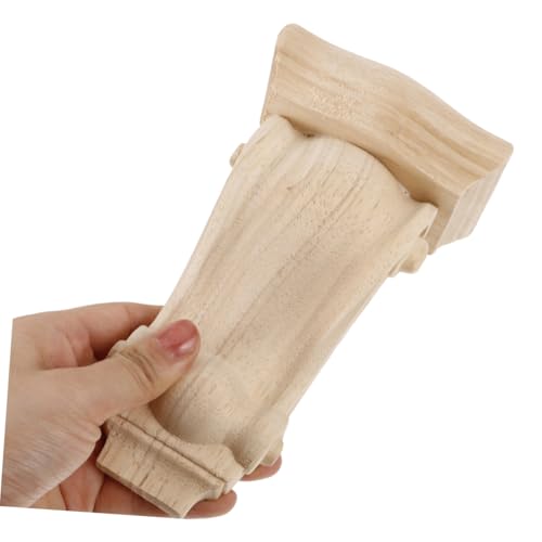 Operitacx 2 Stück Handgeschnitzte Holzkonsole Unbemalt Europäischer Stil Dekorative Holzsäulen Eckverzierung Robuste Regalhalterung Natürliche Holzmaserung Einfache Montage für Möbel und Operitacx 2 Stück Handgeschnitzte Holzkonsole Unbemalt Europäischer Stil Dekorative Holzsäulen Eckverzierung Robuste Regalhalterung Natürliche Holzmaserung Einfache Montage für Möbel und von Operitacx
