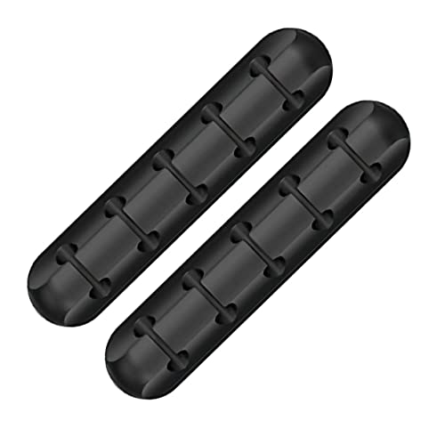 Operitacx 2 Stück Kabelclips Organizer aus Schwarzem Silikon Selbstklebender Kabelmanagement Halter für Schreibtisch Geeignet zur Organisation von USB Laptop und Kopfhörerkabeln Operitacx 2 Stück Kabelclips Organizer aus Schwarzem Silikon Selbstklebender Kabelmanagement Halter für Schreibtisch Geeignet zur Organisation von USB Laptop und Kopfhörerkabeln von Operitacx