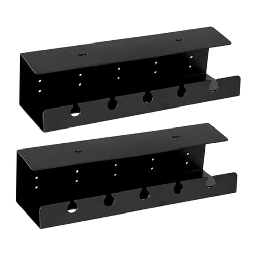 Operitacx 2 Stück Kabelmanagement Organizer Selbstklebendes Ablagegestell für Kabel Schreibtisch Große Kapazität für Büro und Home Office Schwarz von Operitacx