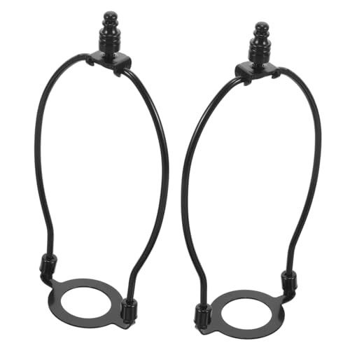 Operitacx 2 Stück Lampenschirmhalter Metall Lampenhalter Ersatzteile Lampenschirm Halterung Harp für Tischlampen DIY Lampenbau Zubehör Schwarz von Operitacx