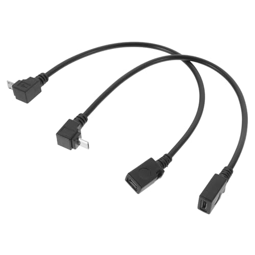 Operitacx 2 Stück Micro USB Kabel mit Adapter für Datenübertragung Laden Förmige Verlängerungskabel für Enge Räume Kompatibel mit Vielen Geräten Schnelles Laden Datensynchronisation von Operitacx