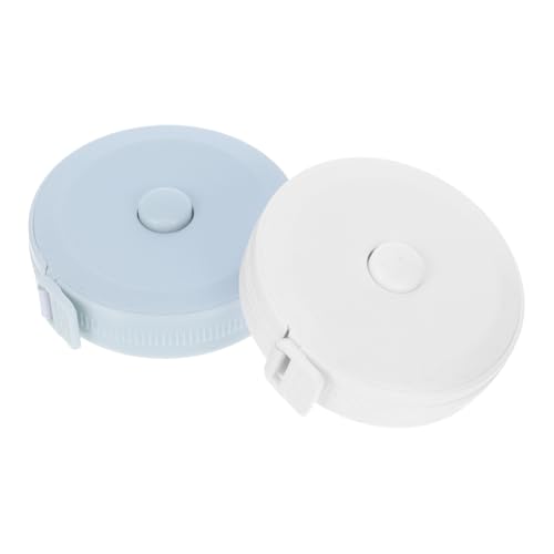 Operitacx 2 Stück Mini maßband Weich Flexibel für Nähen und Handwerk Präzise Messung mit Deutlicher Einteilung Retractable Softmaßband in Blau und Weiß Tragbares Nähzubehör für Körper von Operitacx