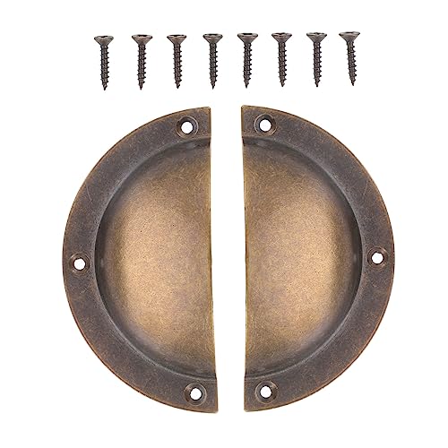 Operitacx 2 Stück Möbelgriffe aus Langlebigem Messing in Bronzeoptik Stabile Schubladengriffe für Schrank Küchenschrank und Kommode Einfache Montage Glatte Oberfläche Design von Operitacx