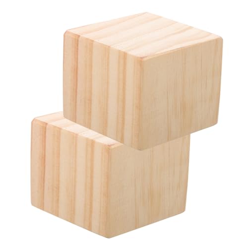 Operitacx 2 Stück Möbelheber Holz Erhöhung für Bett und Stühle Praktische Möbelblöcke Stabiler Lifter für Tisch und Stuhl Einfache Installation für Zusätzlichen Stauraum von Operitacx