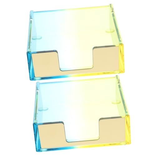 Operitacx 2 Stück Notizbox aus Acryl mit Farbverlauf Multifunktionaler Memo Halter und Stifthalter für Schreibtisch Stylisches Büro Accessoire Langlebig und Leicht zu Reinigen Operitacx 2 Stück Notizbox aus Acryl mit Farbverlauf Multifunktionaler Memo Halter und Stifthalter für Schreibtisch Stylisches Büro Accessoire Langlebig und Leicht zu Reinigen von Operitacx