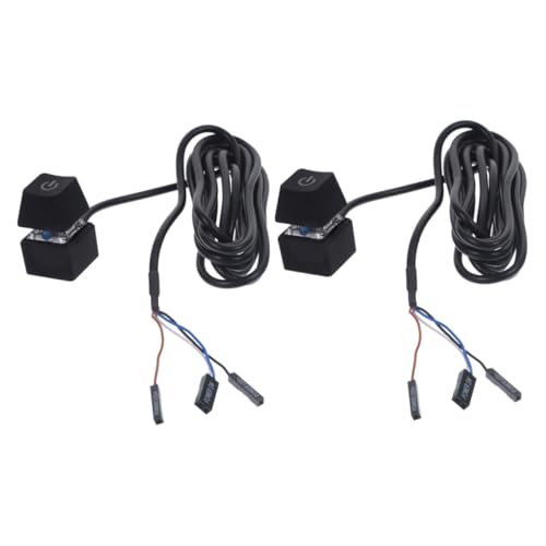 Operitacx 2 Stück PC Netzschalter Verlängerungskabel Teilig Power Button Erweiterungskabel für Desktop Computer Gehäuse Motherboard Ausschaltknopf Kabel Zubehör für Büro und Internetcafé von Operitacx