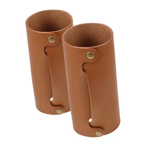 Operitacx 2 Stück PU Leder Gaskartuschenabdeckung für Camping Strapazierfähige Schutzhülle für Gasflaschen Outdoor Schutz für Propanbehälter Reinigen von Operitacx