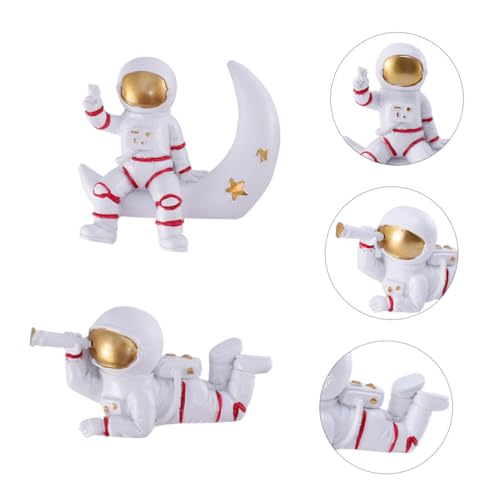 Operitacx 2 Stück Resin Astronaut Wandsticker Kreative Schalter Aufkleber Schutzcover für Steckdose und Lichtschalter Weiß Wohnraum Dekoration Schlafzimmer Wohnzimmer von Operitacx