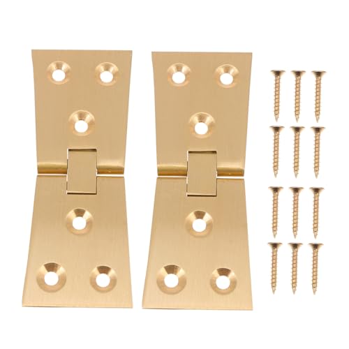 Operitacx 2 Stück Runde Tischscharniere Falten Hardware Unterstützung Klappe Unterstützend Flip-board-scharnier Kleiner Klapptisch Tragbar Soft-close-scharnier Kupfer Golden von Operitacx