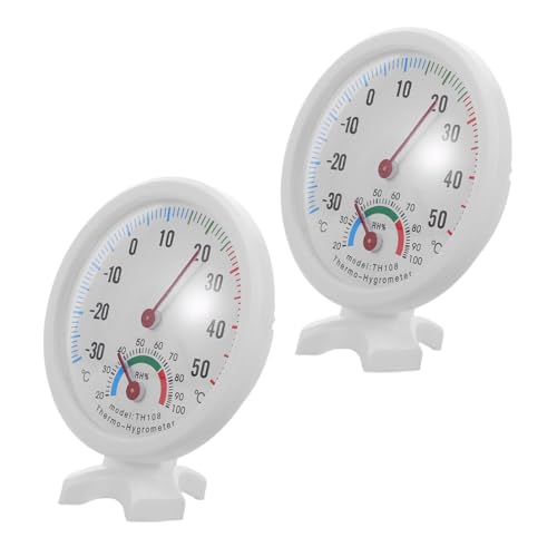 Operitacx 2 Stück Rundes Hygrometer Thermometer Analoges Mini Temperatur Feuchtigkeitsmessgerät Präzise Anzeige für Kühlschrank und Luftbefeuchter Zuverlässiges Innenraum Operitacx 2 Stück Rundes Hygrometer Thermometer Analoges Mini Temperatur Feuchtigkeitsmessgerät Präzise Anzeige für Kühlschrank und Luftbefeuchter Zuverlässiges Innenraum von Operitacx
