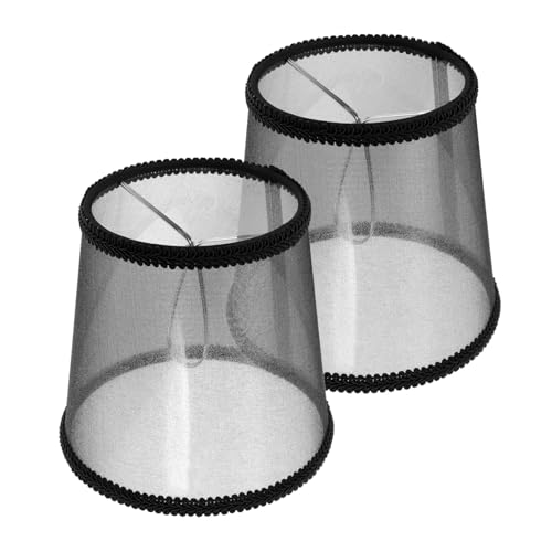 Operitacx 2 Stück Stoff Lampenschirme Ersatz Lampenabdeckung Clip Lichtdurchlässig Einfache Montage für Wohnzimmer Schlafzimmer Tischlampen Wandlampen Geeignet von Operitacx