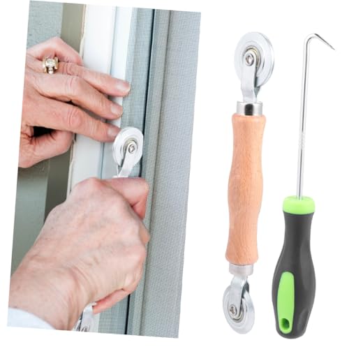 Operitacx 2 Stück Teiliges Andrückwerkzeug mit Holzgriff und Stahlrädern Doppelseitiger Spline Roller für Fenster Türrahmen Langlebig und Vielseitig für Haushaltsscheiben Operitacx 2 Stück Teiliges Andrückwerkzeug mit Holzgriff und Stahlrädern Doppelseitiger Spline Roller für Fenster Türrahmen Langlebig und Vielseitig für Haushaltsscheiben von Operitacx