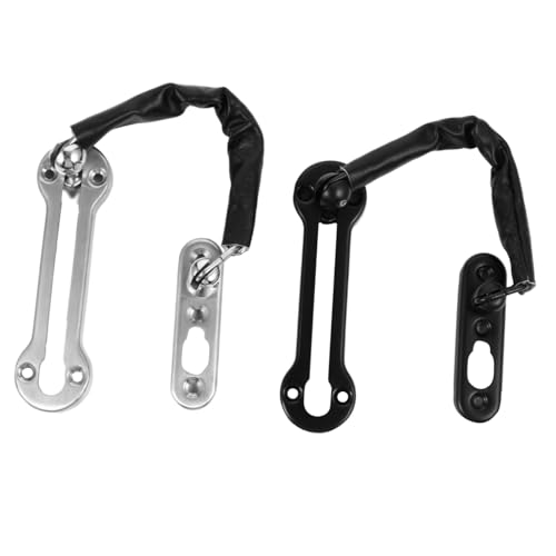 Operitacx 2 Stück Teiliges Diebstahl Türkettenschloss aus Rostfreiem Edelstahl Sicherheits Türriegel für Innentüren und Fenster Praktische Türsicherung für Hotel Wohnung Einfach zu von Operitacx