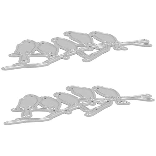 Operitacx 2 Stück Teiliges Metall Stanzschablonen Vogelmotiv Stabile Carbonstahl Schneidvorlage für DIY Scrapbooking Papierkarten Kreative Bastelprojekte Langlebige Prägeschablonen von Operitacx
