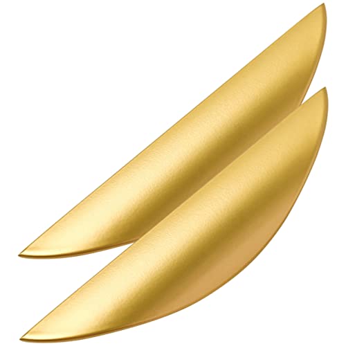Operitacx 2 Stück Teiliges Schrankgriffe Metall Moderne Tür und Schubladenbeschläge für Küchenschränke Kommoden und Schränke Elegantes Design Schwarz und Gold von Operitacx