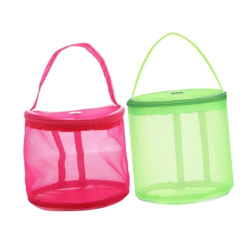 Operitacx 2stücke Strickgarn-Organizer Aus Netzstoff Runde Garnhalter-Tasche Zum Aufbewahren Und Transportieren Von Knäueln Für Reisen Und Outdoor-nähprojekte Bastelzubehör von Operitacx