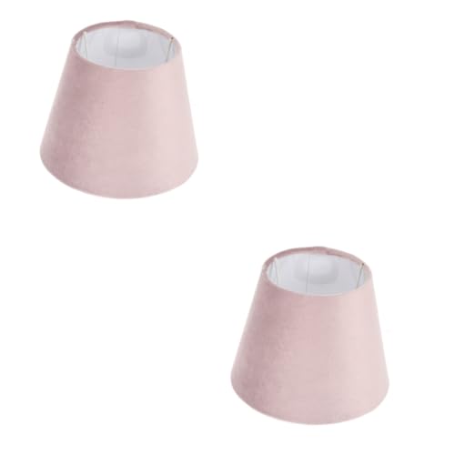 Operitacx 2 Stück Velour Lampenschirm Weiß Tischlampe Lampenschirm Abdeckung Stabiles Innenfutter Langlebig für Schreibtisch und Nachttischlampen Einfache Montage von Operitacx