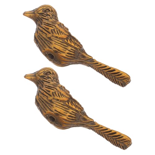Operitacx 2 Stück Vogel Schrankgriffe aus Zinklegierung Single Hole Schubladengriffe mit Niedlichem Tiermotiv Vintage Cabinet Handles für Kleiderschrank Küchenschrank Kommode und Möbel von Operitacx