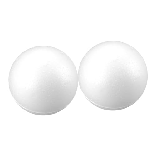 Operitacx 2 Stück Weiße Styroporkugeln Feste Dekobälle für DIY Bastelarbeiten Hochzeit Festival und Party Leichte Schaumstoffkugeln für Kreative Dekorationen und Festgestaltung von Operitacx