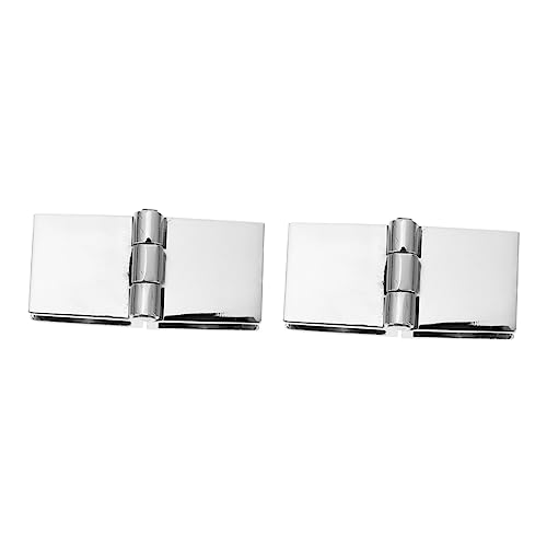 Operitacx 2 Stück Zinklegierung Glas Türscharniere Drehbar Nicht Perforiertes Scharnier für Glasvitrinen Küchen und Display Schränke mit Rostbeständiger Robuster Konstruktion von Operitacx