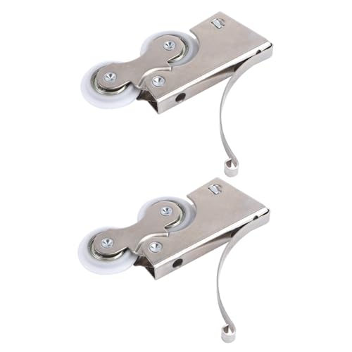 Operitacx 2 Stücke Doppelrad Schiebetürrollen aus Robustem Material Verschleißfest und Rostfrei Geräuscharm Geeignet für Kleiderschrank Schrank und Haus Einfache Montage und Langlebiger von Operitacx