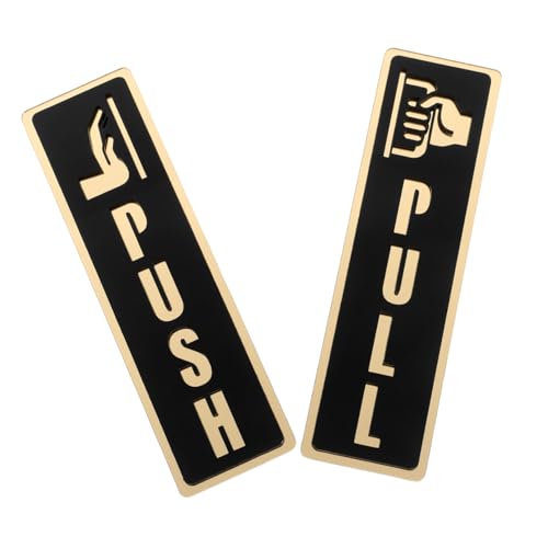 Operitacx 2 Stücke Schiebetür -Eingabeaufforderung Acryl -Türaufkleber Abnehmbarer Wandtüraufkleber -Pull -Aufkleber für Türen drücken Push -Pull -Zeichen für den kommerziellen Gebrauch von Operitacx