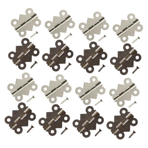 Operitacx 20 Stück Teiliges Antikes Butterfly Scharnier aus Eisen Öffnung Vintage Türscharniere für Kleine Schränke und Truhen Vielseitig Einsetzbar Langlebig und Dekorativ für DIY Projekte von Operitacx