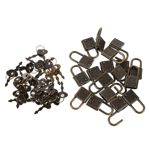 Operitacx 20 Stück Teiliges Mini-vintage-vorhängeschloss mit Schlüssel Langlebiges Metall Schloss für Schmuckkästchen Tagebuch Rucksack Koffer Vielseitig Einsetzbar Antikbronze Farbe Operitacx 20 Stück Teiliges Mini-vintage-vorhängeschloss mit Schlüssel Langlebiges Metall Schloss für Schmuckkästchen Tagebuch Rucksack Koffer Vielseitig Einsetzbar Antikbronze Farbe von Operitacx