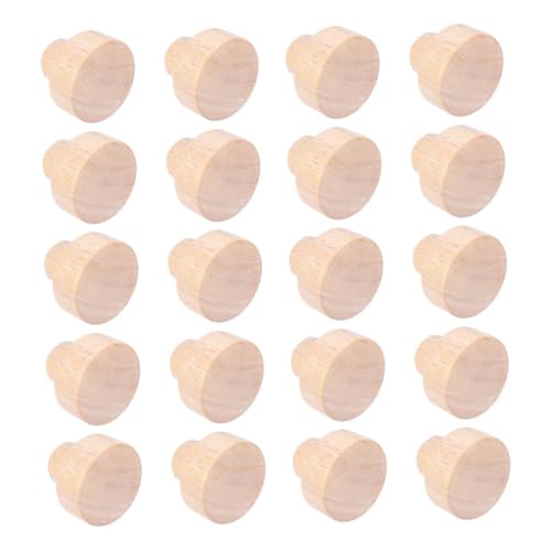 Operitacx 20 Stück Teiliges Runde Holz möbelknöpfe mit Schrauben Einfache Schubladengriffe für Schrank Kommode Schublade und Möbel Natürliche Holzfarbe Vielseitig für Wohn Arbeitszimmer von Operitacx